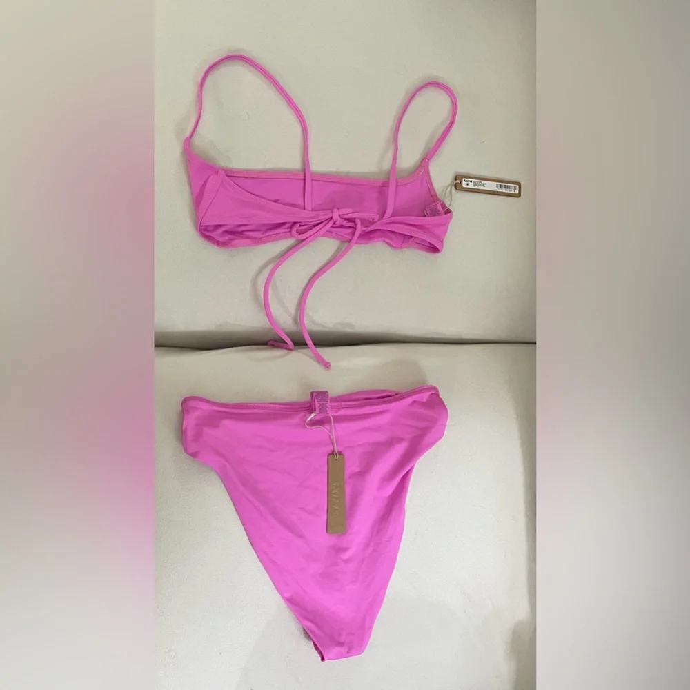 Skims SET NWT Neon Orchid Pink Bikini Swim Set 2-pc set top & Bottom Size S